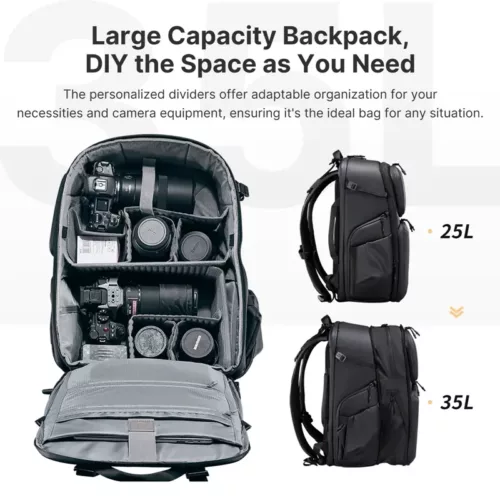 Sac à dos photo rigide pour reflex – compartiments modulables et protection renforcée