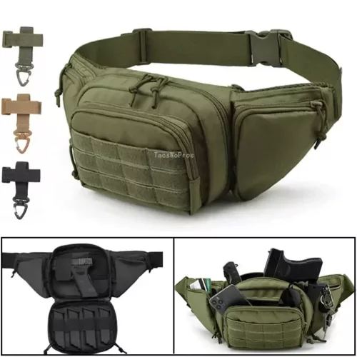 Sac de ceinture tactique pour pistolet – nylon résistant camouflage militaire