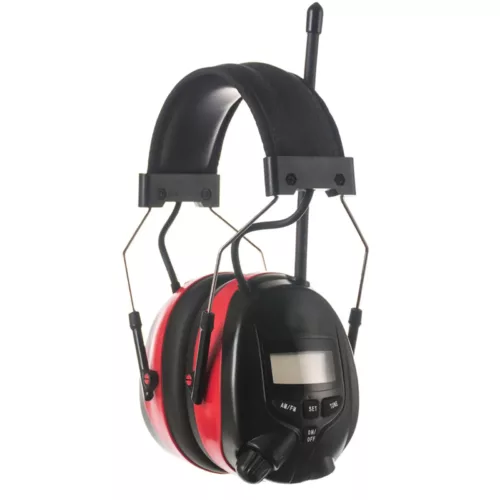 Casque anti-bruit électronique avec radio AM/FM – NRR 25dB – noir sécurité