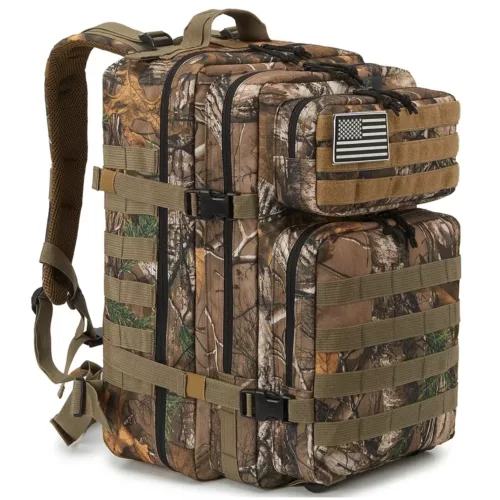 Sac à dos tactique 45L grande capacité – nylon imperméable noir pour outdoor