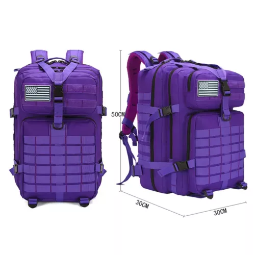 Alternative view of Sac à dos tactique 50L imperméable – grande capacité militaire noir