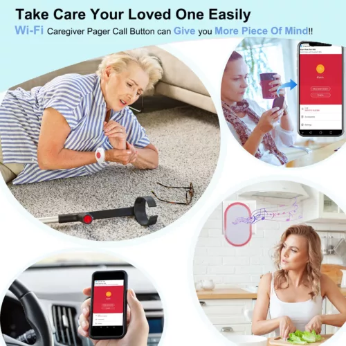 Alternative view of Bouton d'urgence WiFi Tuya – alarme SOS sans fil compatible Alexa Google