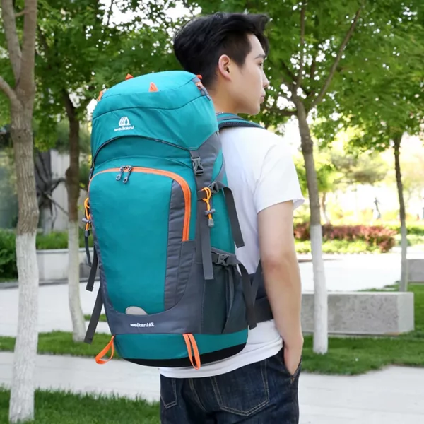 Sac à dos randonnée 65L imperméable avec housse pluie – résistant et léger – Image 11