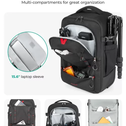 Sac à dos photo à roulettes pour reflex – compartiments modulables et laptop