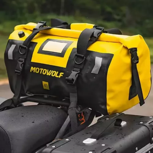 Sac étanche moto arrière – rouleau imperméable pour bagages et voyages moto