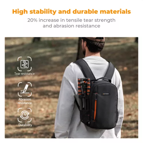 Sac à dos photo étanche avec compartiments modulables – pour reflex DSLR et trépied