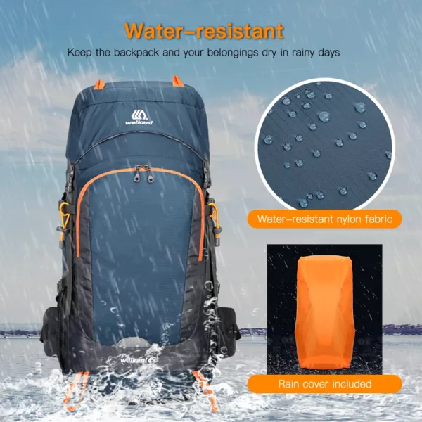 Sac à dos randonnée 65L imperméable avec housse pluie – résistant et léger – Image 30