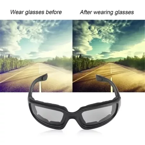 Alternative view of Lunettes moto tactiques UV400 anti-poussière – protection chasse ou airsoft