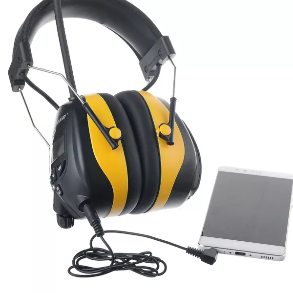Casque anti-bruit électronique avec radio AM/FM – NRR 25dB – noir sécurité