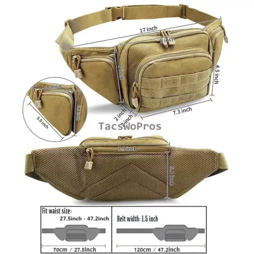 Alternative view of Sac de ceinture tactique pour pistolet – nylon résistant camouflage militaire