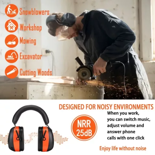 Casque anti-bruit électronique Bluetooth – 2 pièces – protection auditive chasse
