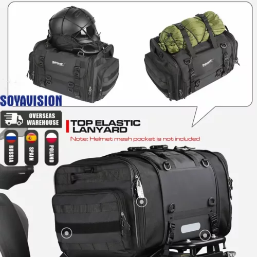 Sac de moto étanche arrière – sacoche selle imperméable extensible pour bagages