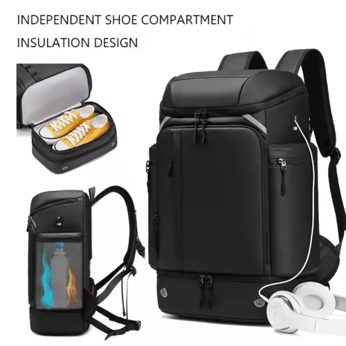 Sac à dos de voyage homme – multi-compartiments, imperméable et résistant