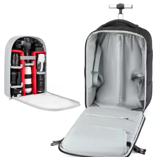 Sac à dos photo à roulettes pour reflex – compartiments modulables et laptop