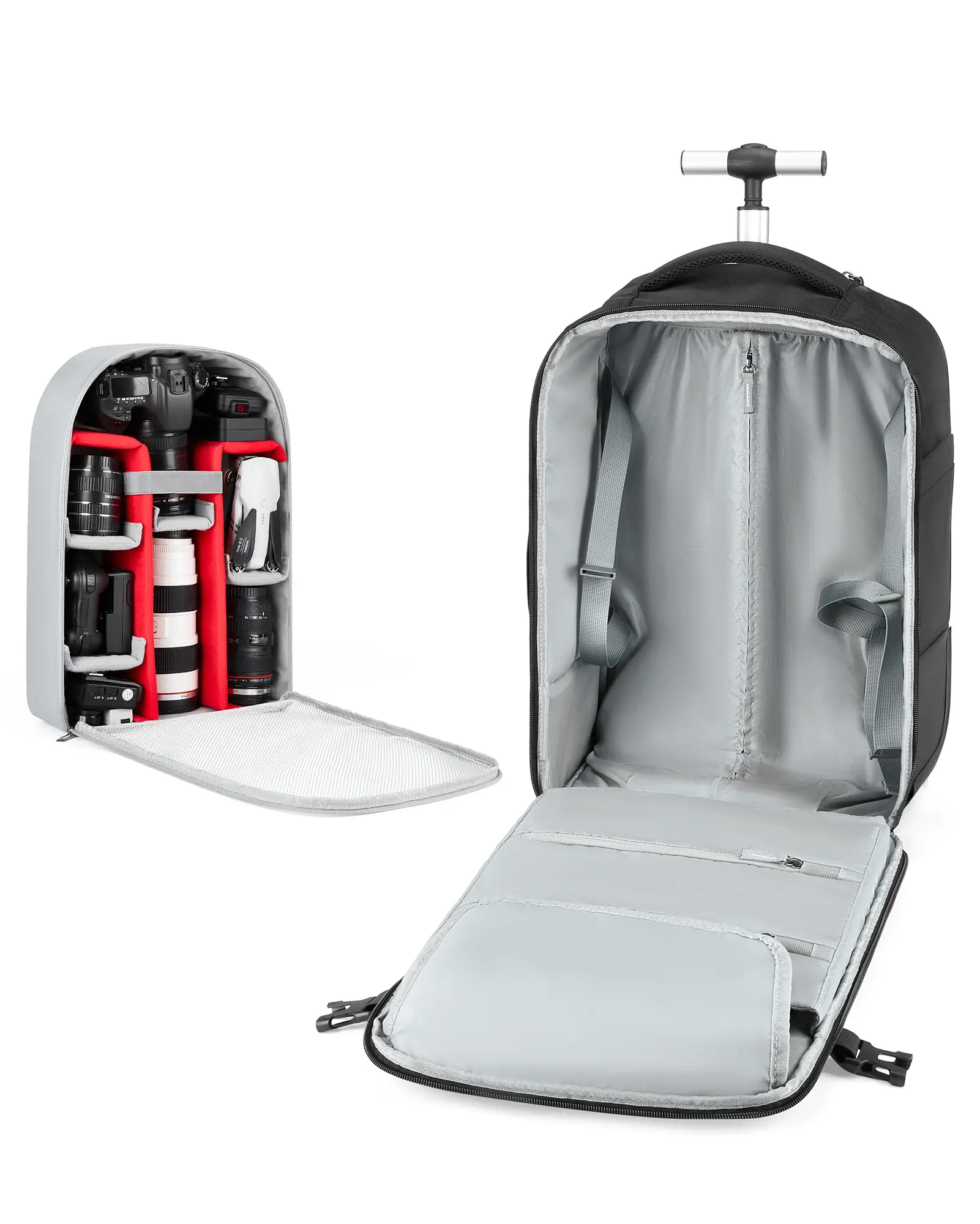 Sac à dos photo à roulettes pour reflex – compartiments modulables et laptop