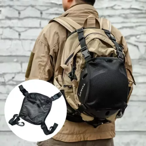 Sac tactique de rangement pour casque – nylon résistant noir avec sangle MOLLE