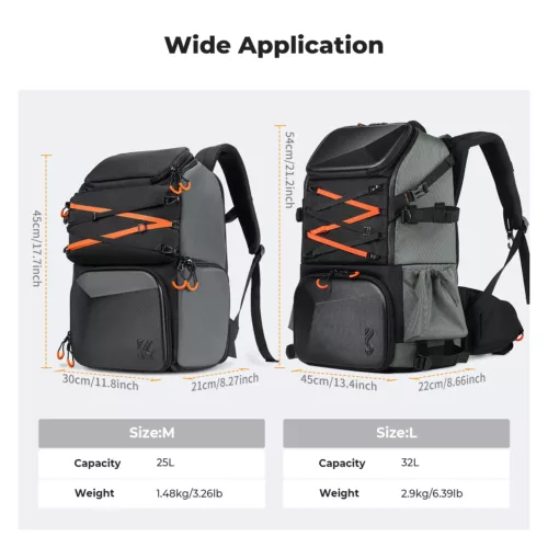 Sac à dos photo étanche avec sangle trépied – pour reflex Canon Sony DJI
