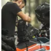 Sac de moto étanche multifonction avec système MOLLE et housse de pluie intégrée