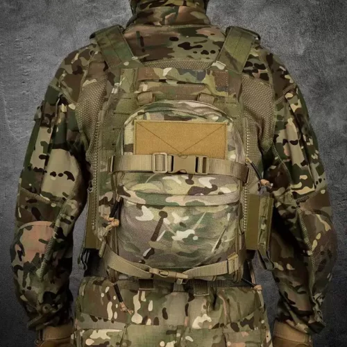 Alternative view of Gilet tactique en nylon 1000D – modulable et résistant pour activités extérieures