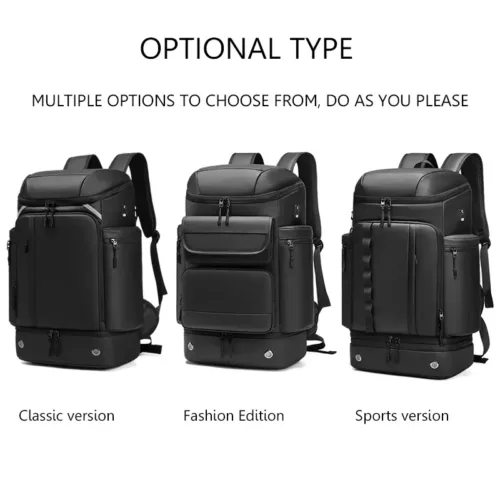 Sac à dos de voyage homme – multi-compartiments, imperméable et résistant