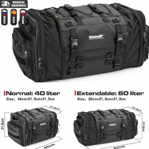 Sac de moto étanche arrière – sacoche selle imperméable extensible pour bagages