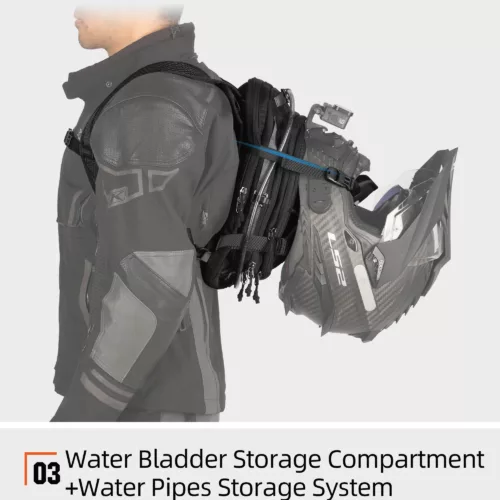 Sac de moto étanche multifonction avec système MOLLE et housse de pluie intégrée