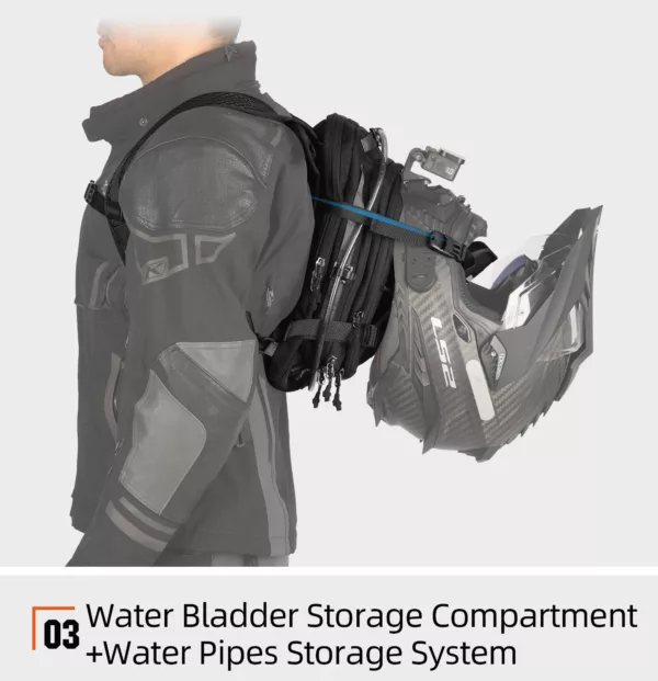 Sac de moto étanche multifonction avec système MOLLE et housse de pluie intégrée