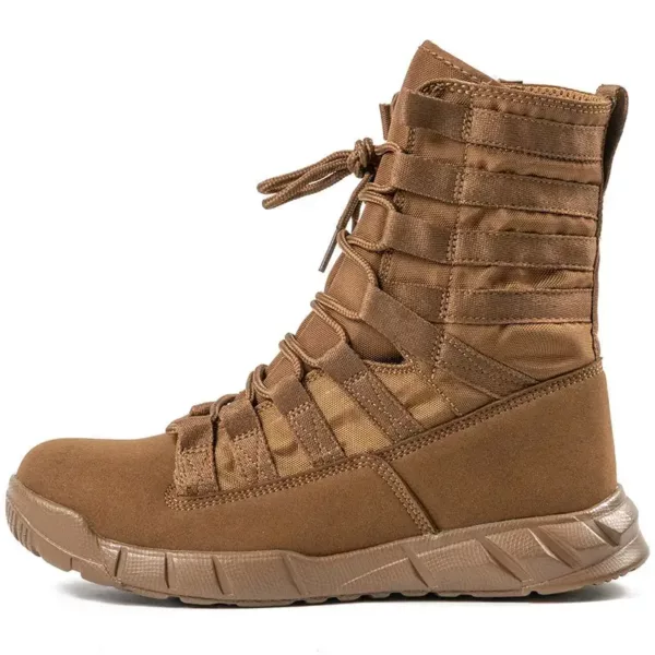 Bottes de combat tactiques homme – cuir respirant – vert militaire désert – Image 9