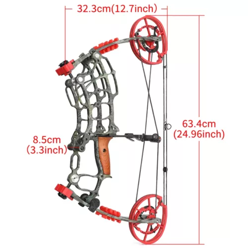 Alternative view of Arc classique double usage – tir à l’arc droit et chasse – 30-50 lbs noir