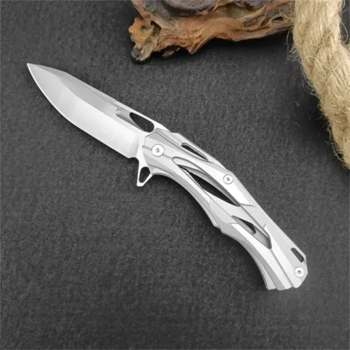 Alternative view of Couteau pliant de chasse en acier – design Transformers tactique noir