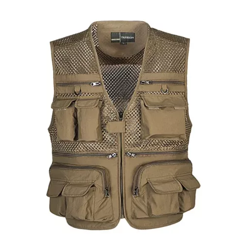 Alternative view of Gilet tactique homme multi-poches léger – idéal pêche, randonnée ou airsoft