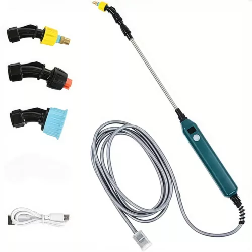 Pulvérisateur télescopique USB rechargeable – 3 buses brume, portable jardin et maison