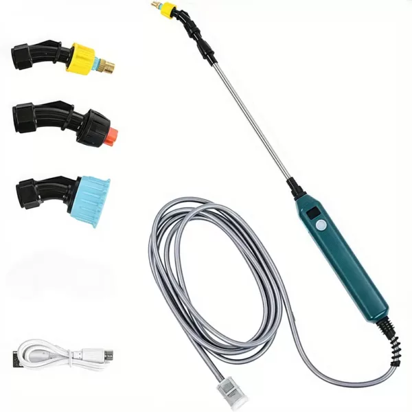 Pulvérisateur télescopique USB rechargeable – 3 buses brume, portable jardin et maison