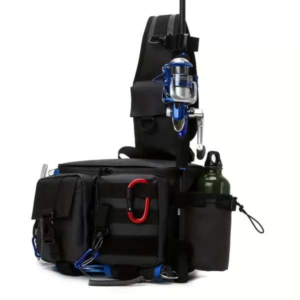 Sac de pêche multifonction avec canne intégrée et kit complet d’accessoires