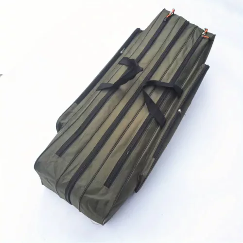Sac fourreau de pêche militaire vintage avec fermeture éclair renforcée