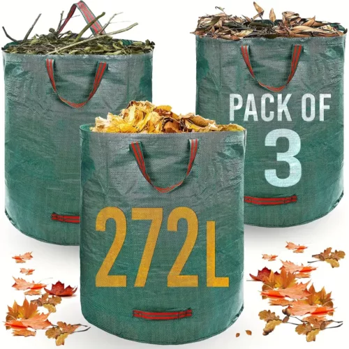 Sacs à déchets de jardin renforcés – lot de 3 résistants et réutilisables