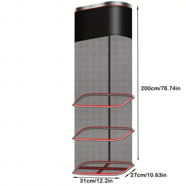 Panier de pêche pliable en filet nylon – bourriche portable séchage rapide
