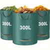 Sacs à déchets de jardin réutilisables – lot de 3 résistants avec poignées renforcées