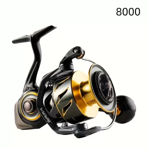 Moulinet de pêche mer 9+1 roulements – corps métal robuste frein 12 kg