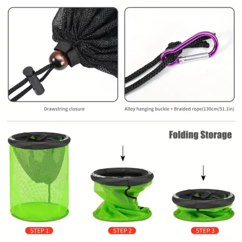 Panier de pêche flottant pour poissons – filet maillage nylon robuste