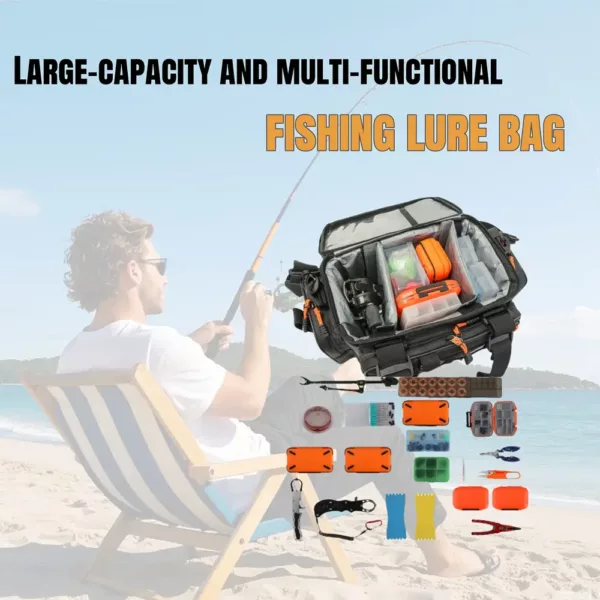 Sac de pêche multifonction – bandoulière renforcée, grande capacité, usage extérieur