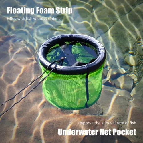 Panier de pêche flottant pour poissons – filet maillage nylon robuste