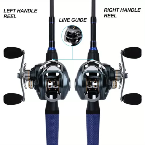 Moulinet baitcasting haute vitesse 7.0:1 avec frein magnétique pour eau douce ou salée