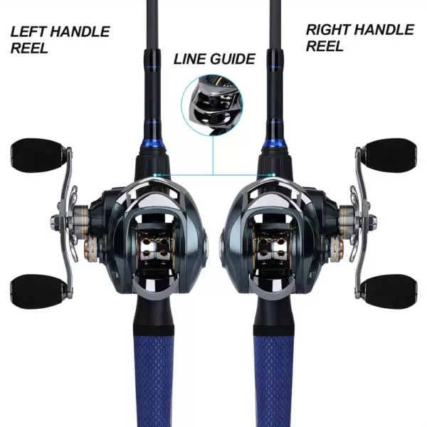 Moulinet baitcasting haute vitesse 7.0:1 avec frein magnétique pour eau douce ou salée