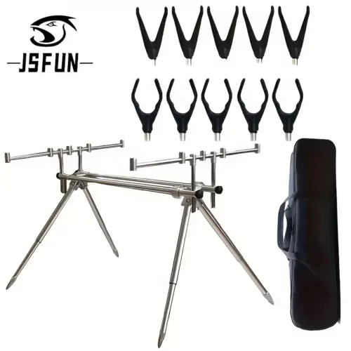 Support canne à pêche pliable aluminium 5 emplacements – usage bateau et mer