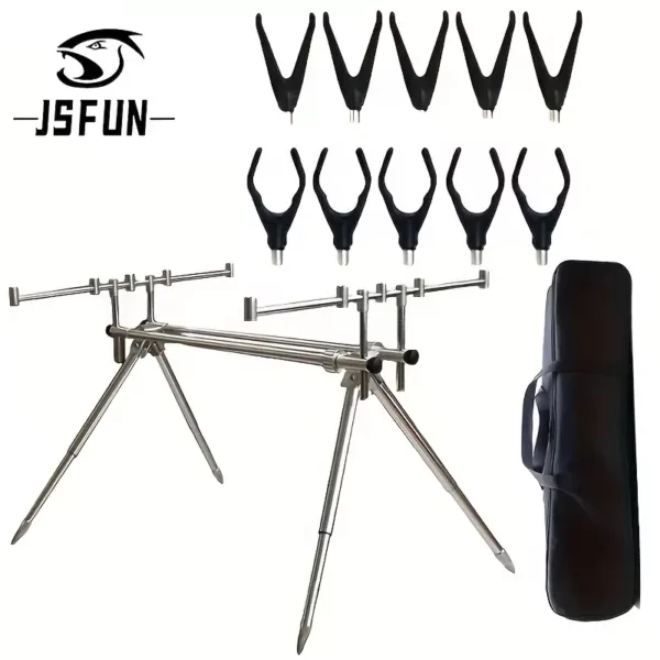 Support canne à pêche pliable aluminium 5 emplacements – usage bateau et mer