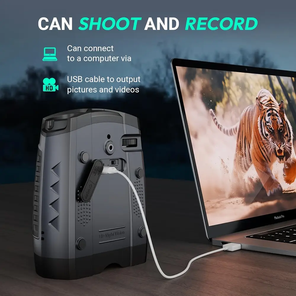 Jumelles vision nocturne infrarouge 4K avec écran LCD et enregistrement vidéo