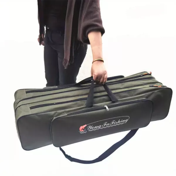 Sac fourreau de pêche militaire vintage avec fermeture éclair renforcée