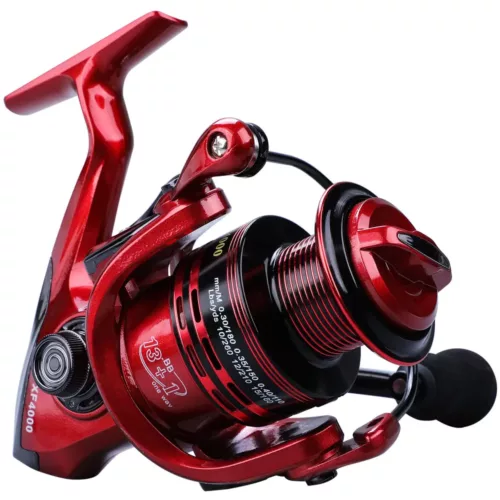 Moulinet de pêche 13+1BB en aluminium CNC – eau douce ou salée, poignée réversible