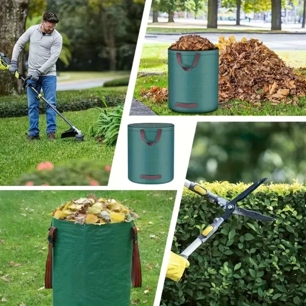 Sacs à déchets de jardin réutilisables – lot de 3 sacs résistants et durables